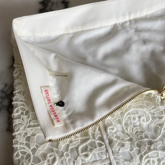 Rebecca Taylor Cream Lace Skirt - Picture 14 of 15